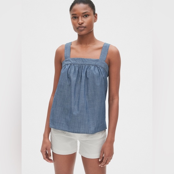 NWT Chambray Apron Tank Top. Size Small. - Picture 3 of 6